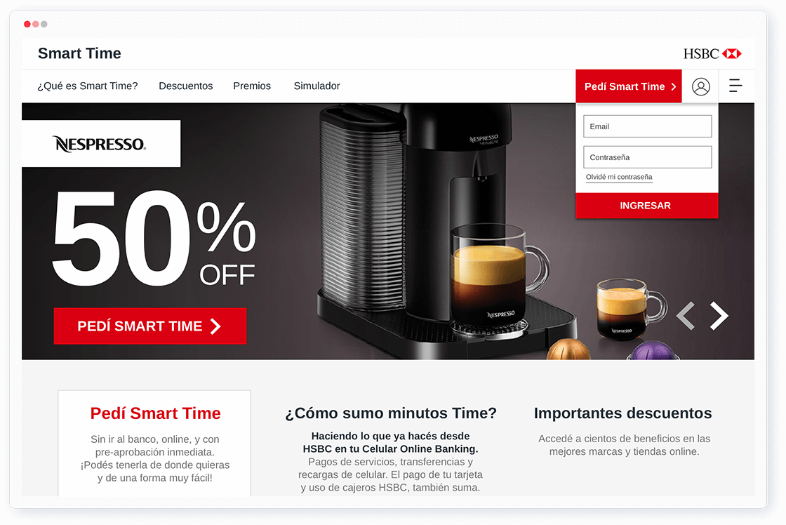 HSBC Smart Time Website